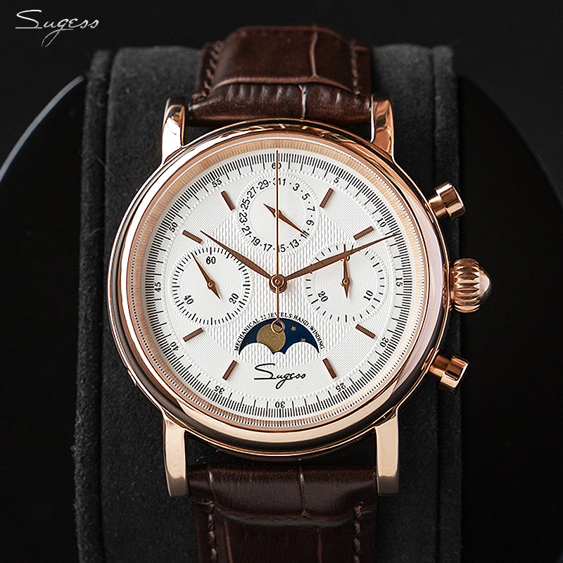 Moonphase Complication Watch - Sugess Mechanical Men Watch Original ST1908