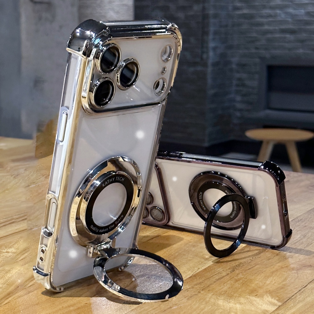 Luxury Watch Case - Luxury Shockproof Plating Bright Stand Case