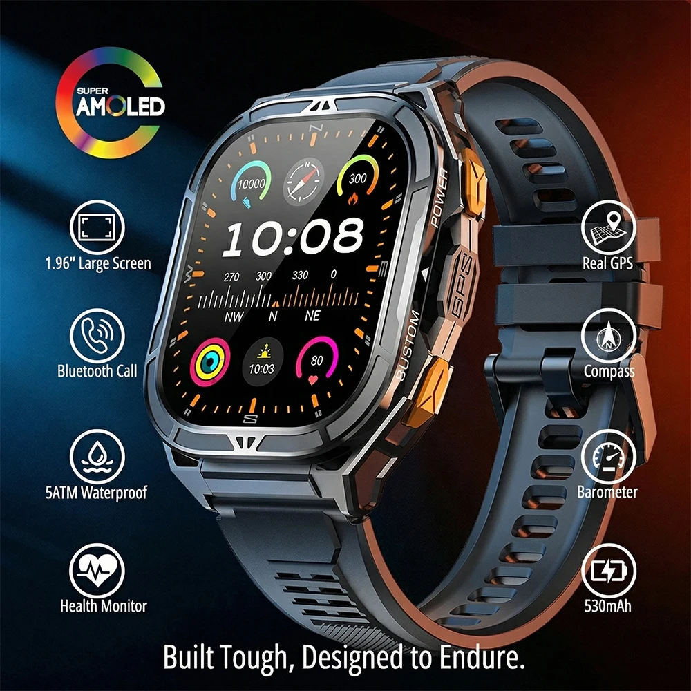 Luxury Watch German - Luxury AMOLED Smartwatch Real GPS 5ATM