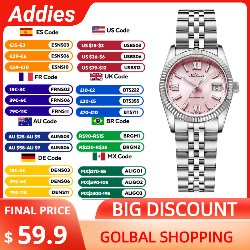 Luxury Watch Time - Addies Luxury Woman Watch Sapphire Crystal