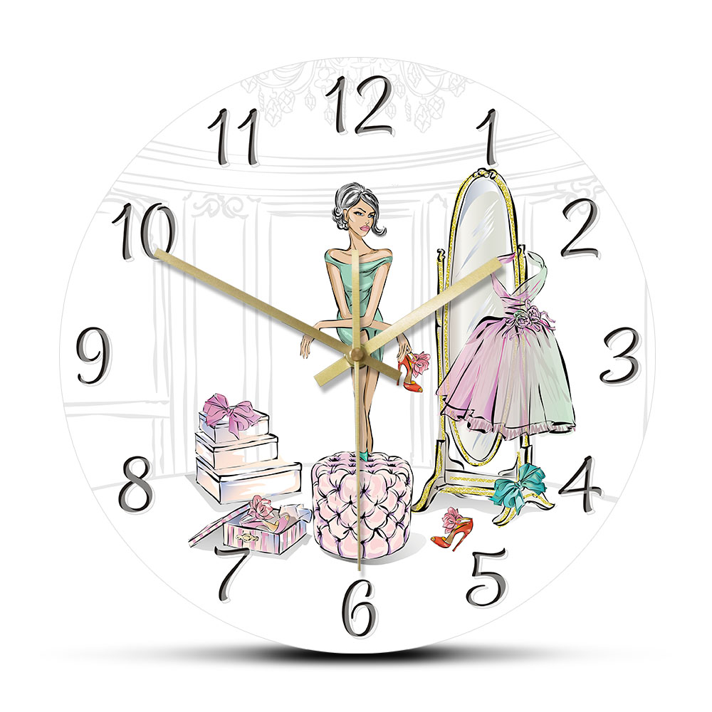 Luxury Watch Boutique - Glamour Fashion Girl Toggery Silent Wall