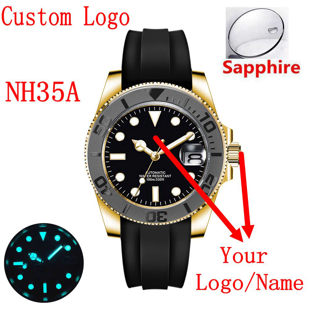 Luxury Watch Logos - Custom logo 40mLuxury NH35/ Miyota Automatic