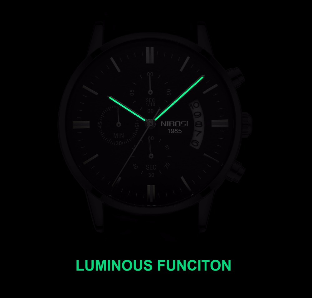 NIBOSI Stainless Steel Black Q - Luxury Watch Top 10 recension och pris