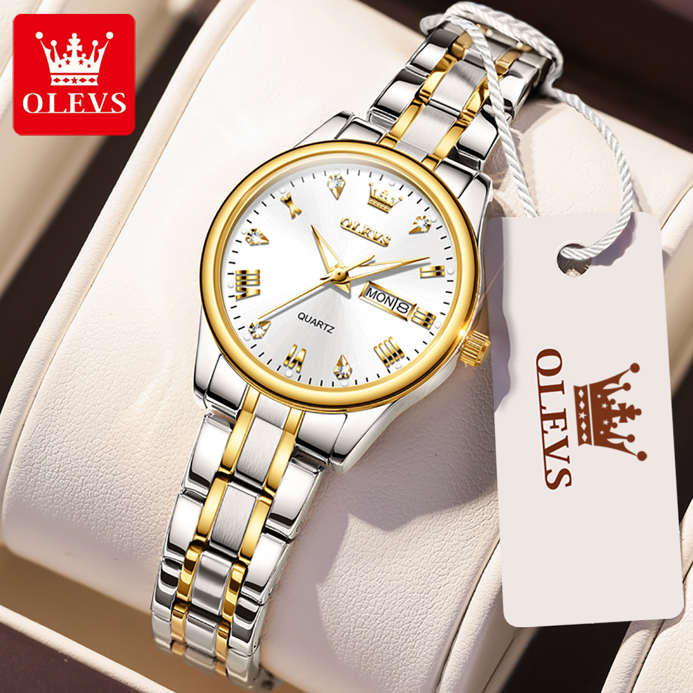 OLEVS 5563 New Fashion Women Q - Luxury Watch Moon Phase recension och pris