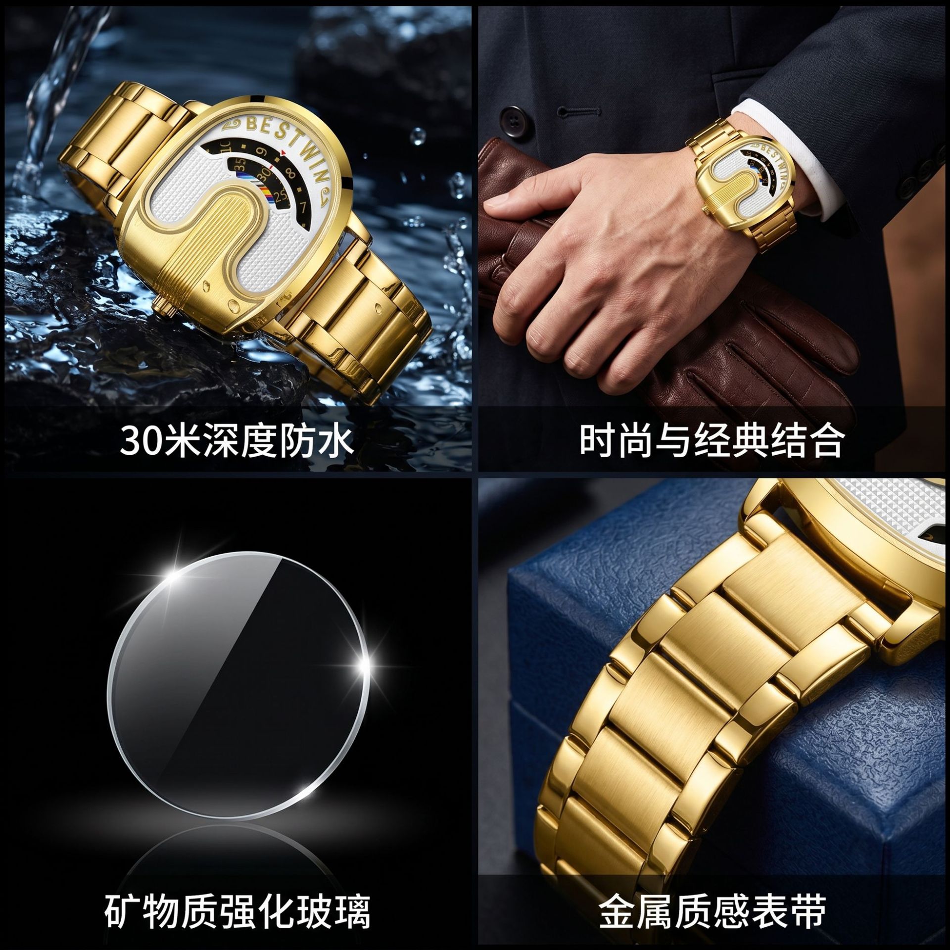 Gold Top Brand Luxury Men Watc - Luxury Watch Brands recension och pris