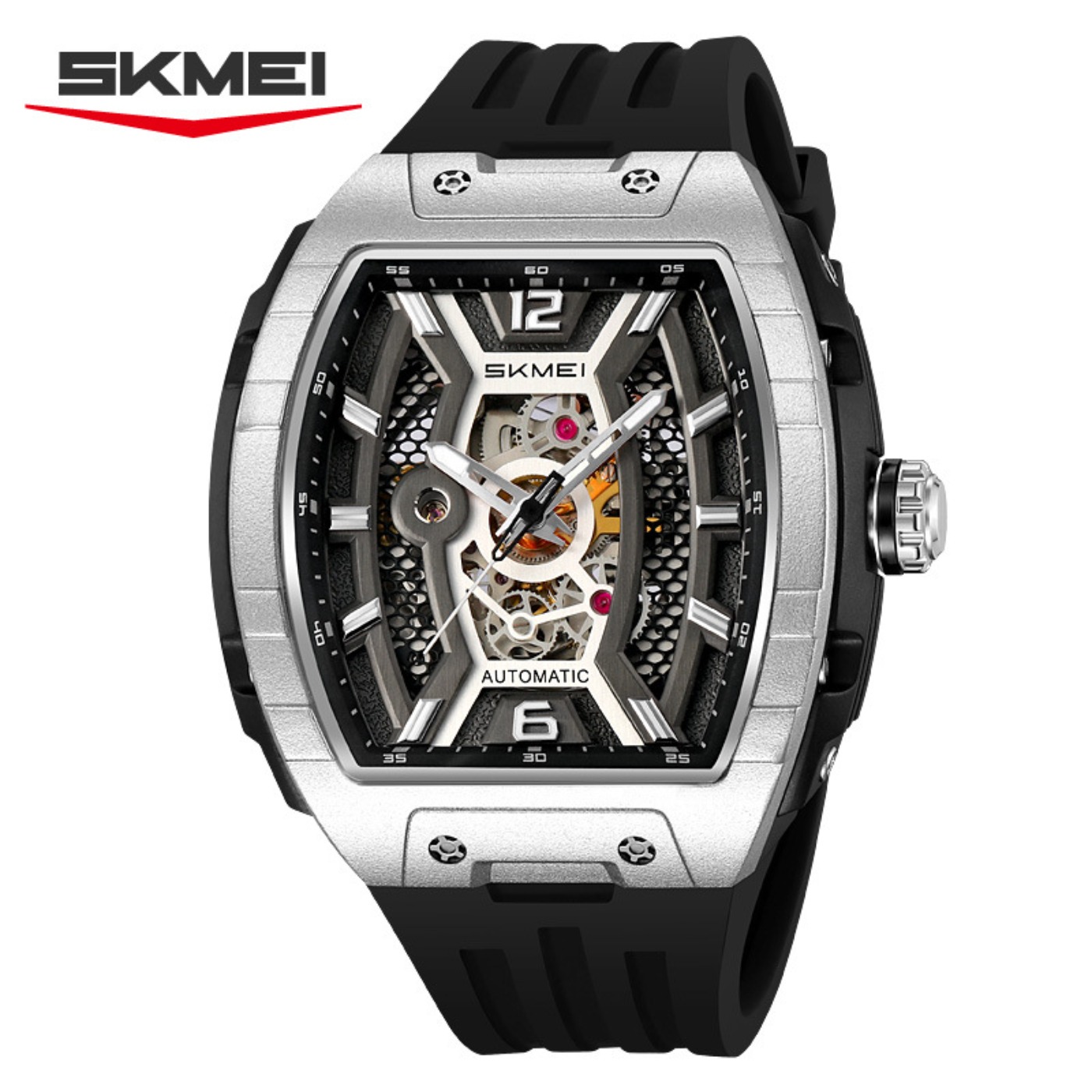 Rose Gold Tonneau Men's Automa - Luxury Watch Case recension och pris