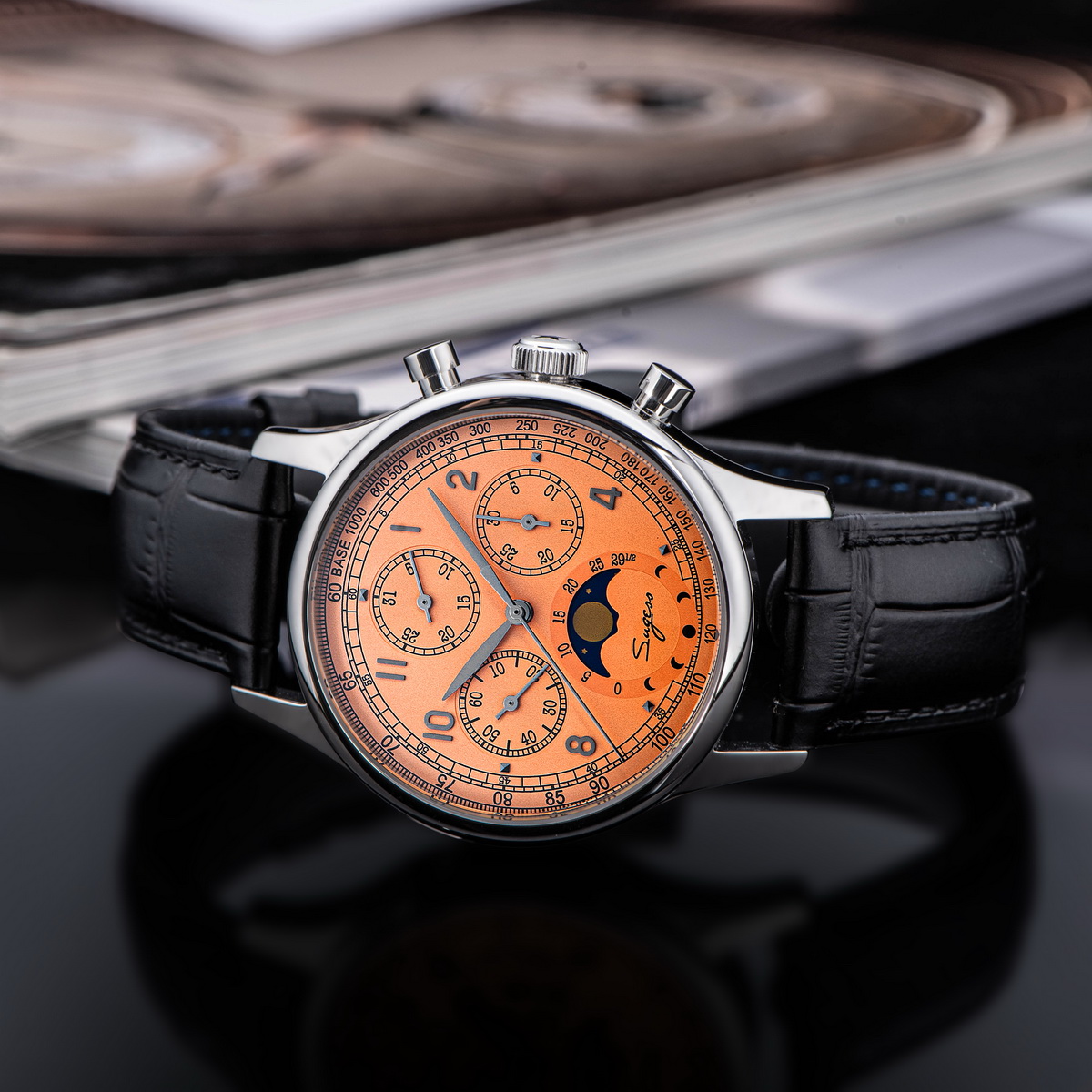 Sugess Watch of Men Chronograp - Moonphase Complication Watch recension och pris