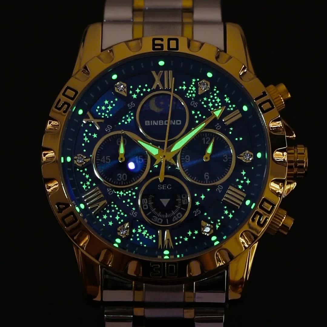 2026 Men Watch Light Luxury Bu - Moonphase Complication Watch recension och pris