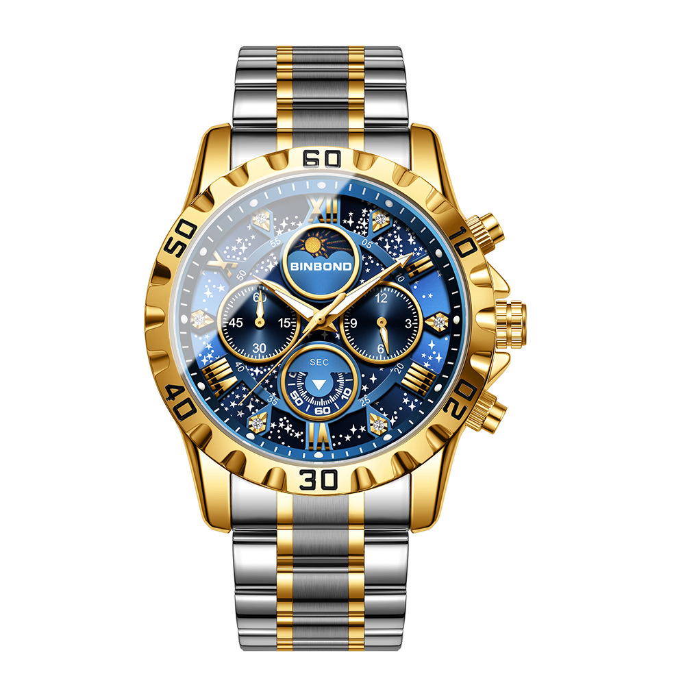 2026 Men Watch Light Luxury Bu - Moonphase Complication Watch recension och pris