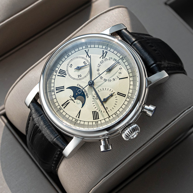 Sugess Mechanical Men Watch Or - Moonphase Complication Watch recension och pris