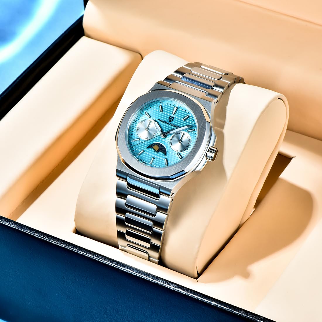 PAGANI DESIGN PD-1786 Quartz W - Luxury Watch Moon Phase recension och pris