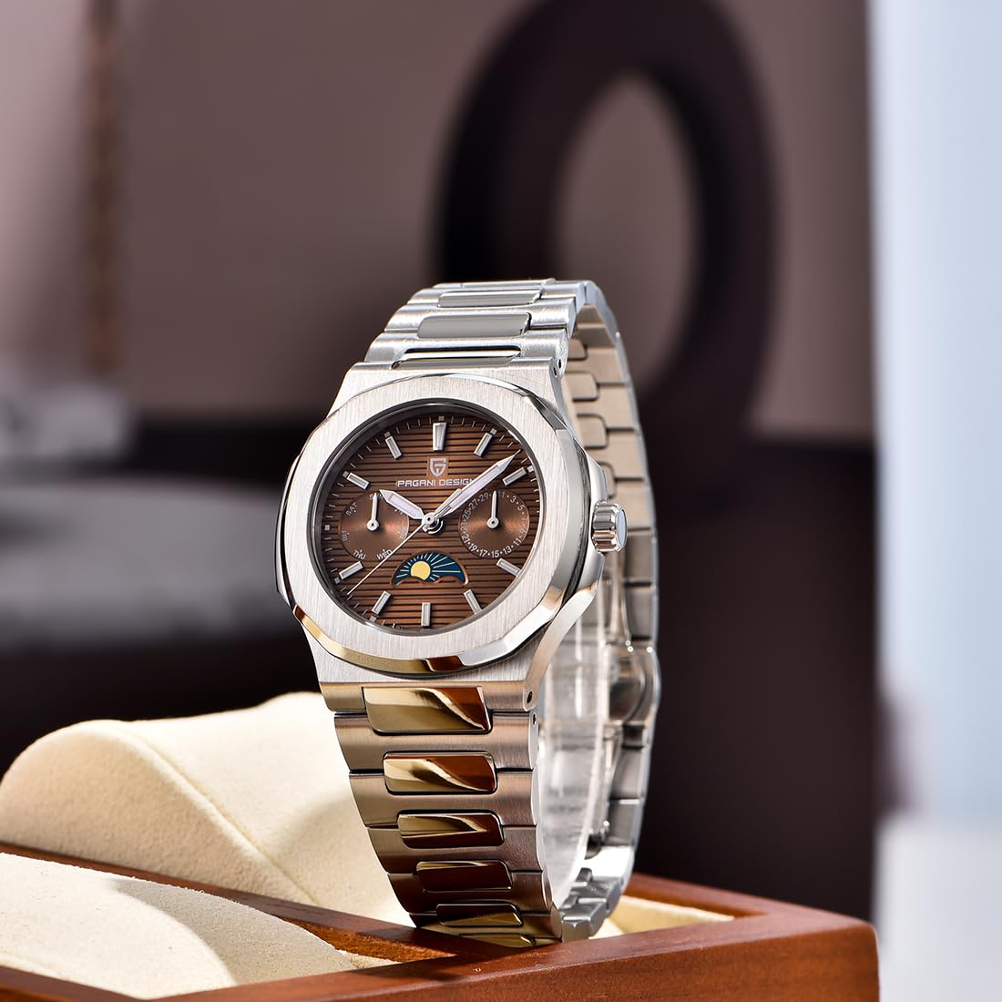 PAGANI DESIGN PD-1786 Quartz W - Luxury Watch Moon Phase recension och pris