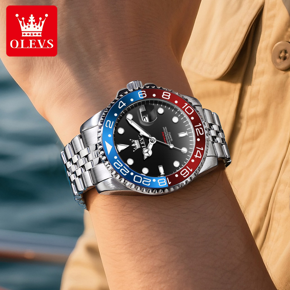 OLEVS 5657 Original Brand Men' - Luxury Watch Moon Phase recension och pris