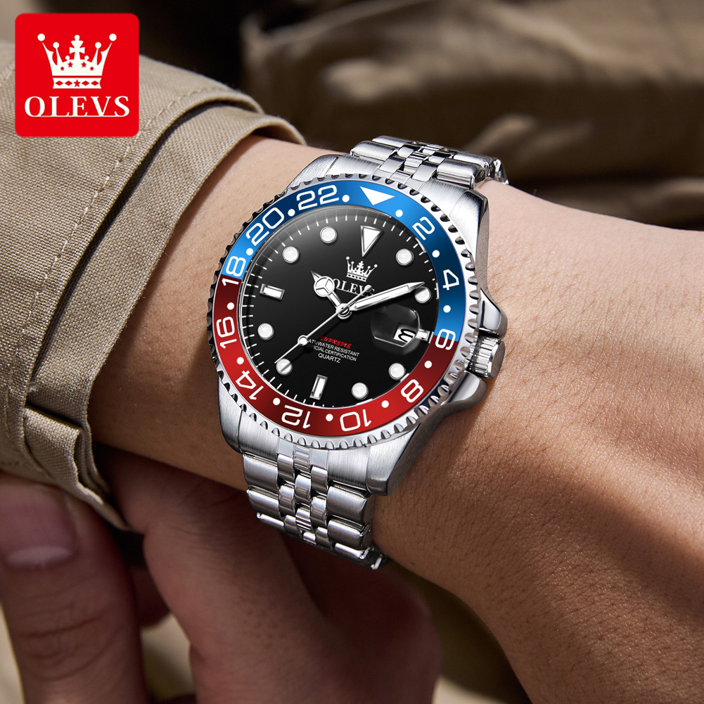 OLEVS 5657 Original Brand Men' - Luxury Watch Moon Phase recension och pris