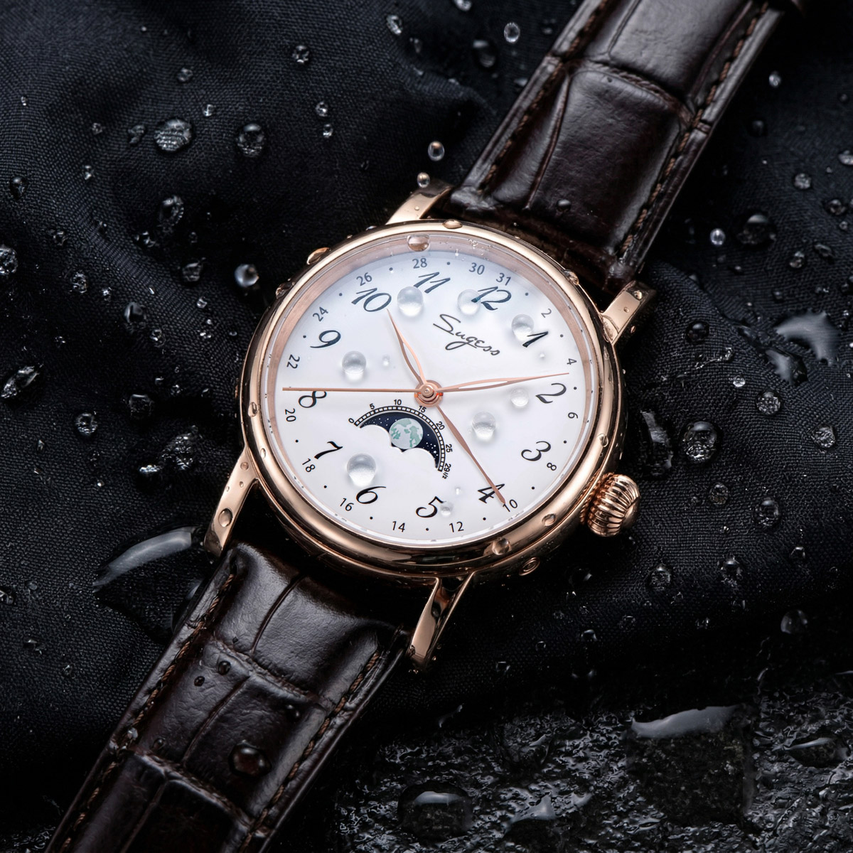 Sugess Men Watches Tianjin ST2 - Moonphase Complication Watch recension och pris