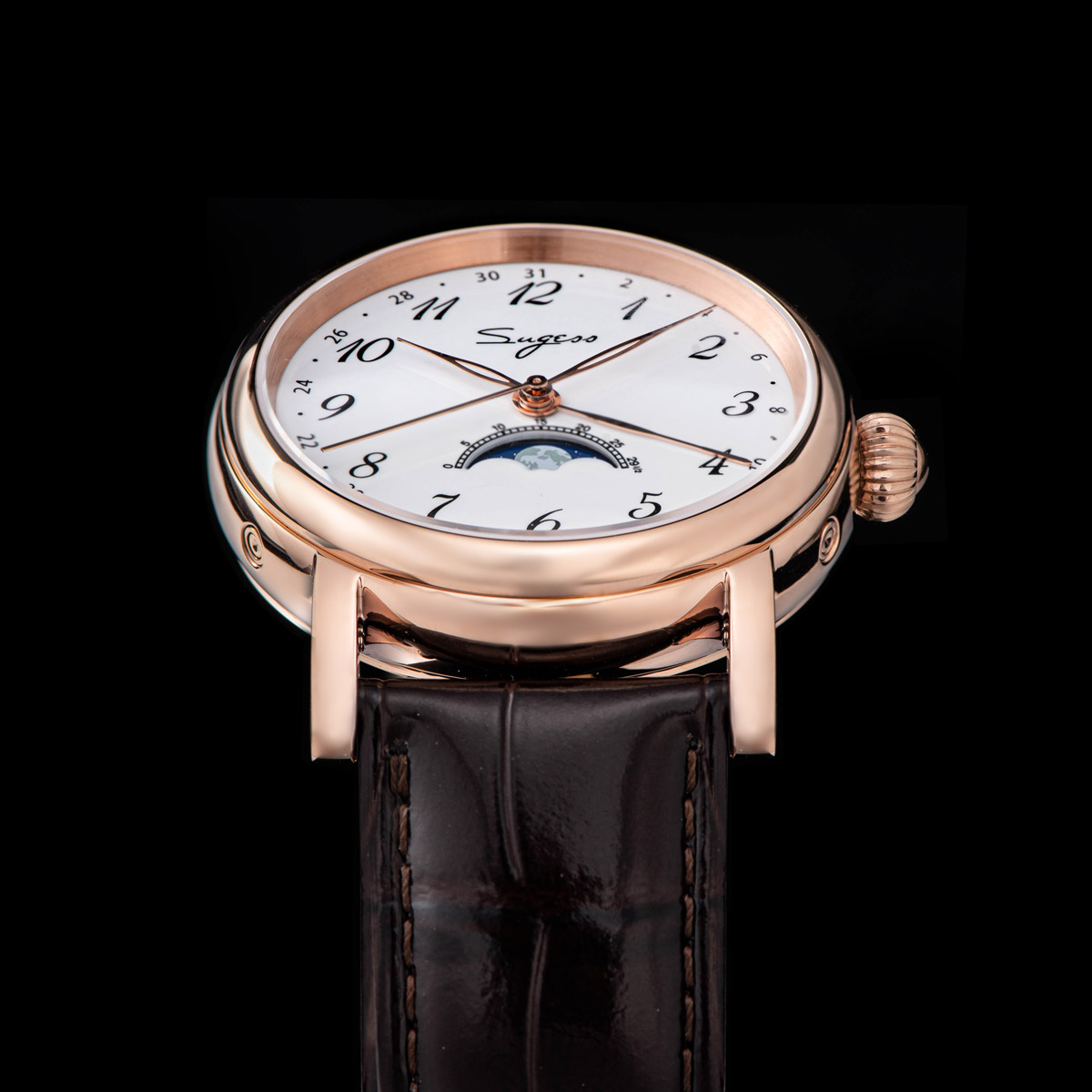 Sugess Men Watches Tianjin ST2 - Moonphase Complication Watch recension och pris