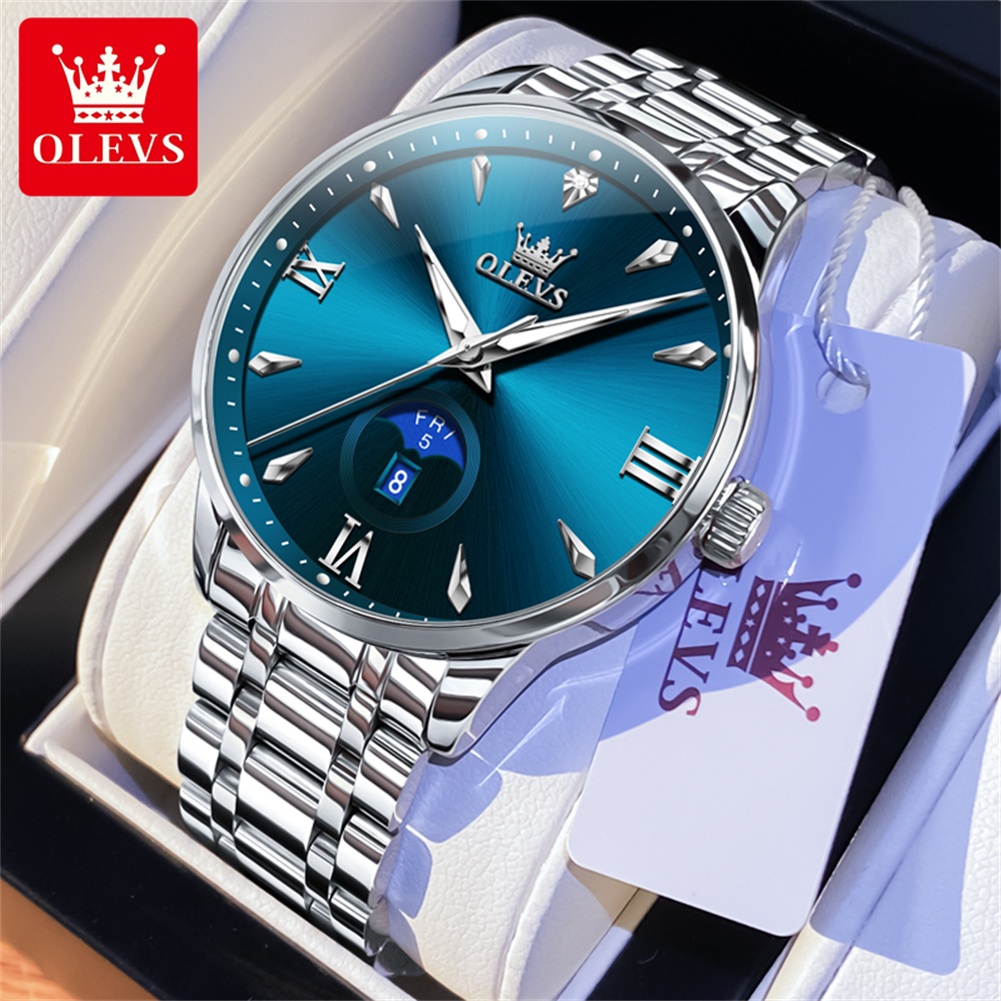 OLEVS Moon Phase men's watches - Luxury Watch Moon Phase recension och pris