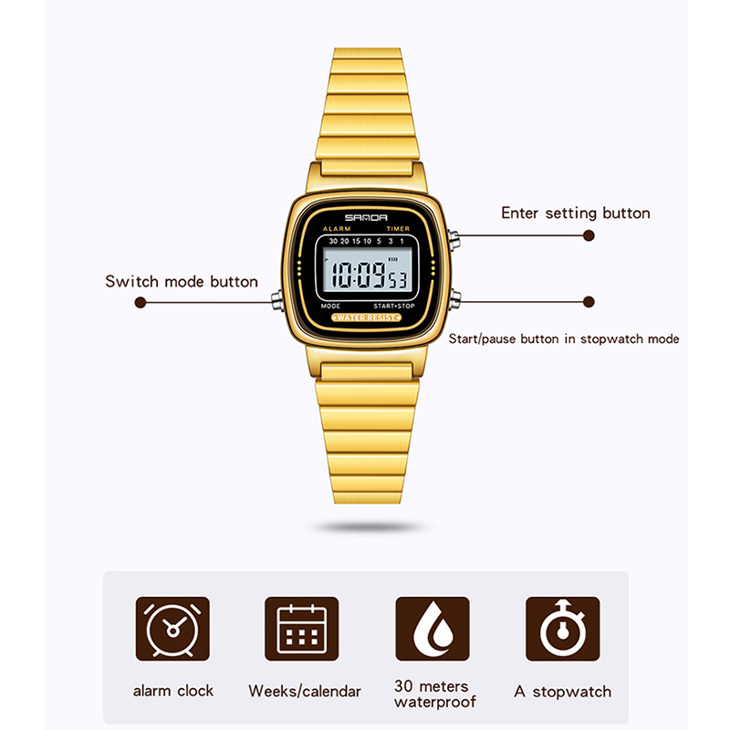 SANDA Women Golden Classic Qua - Luxury Watch Time recension och pris