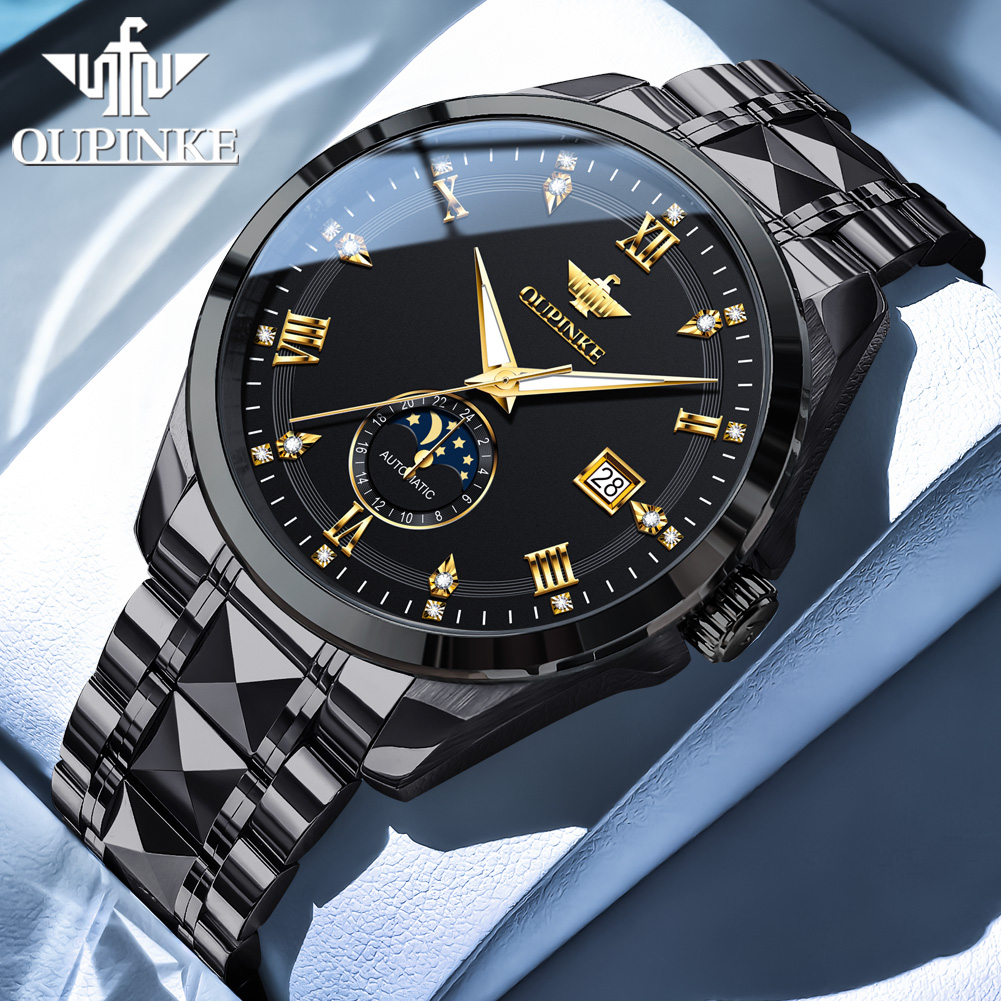 OUPINKE 3265 man watch moon ph - Luxury Watch Moon Phase recension och pris
