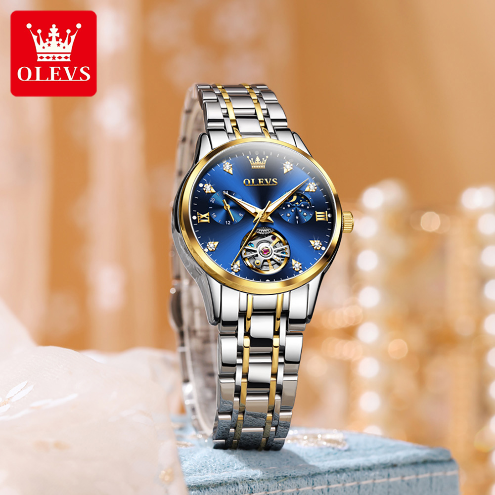 OLEVS Women's Watches Luxury T - Luxury Watch Moon Phase recension och pris