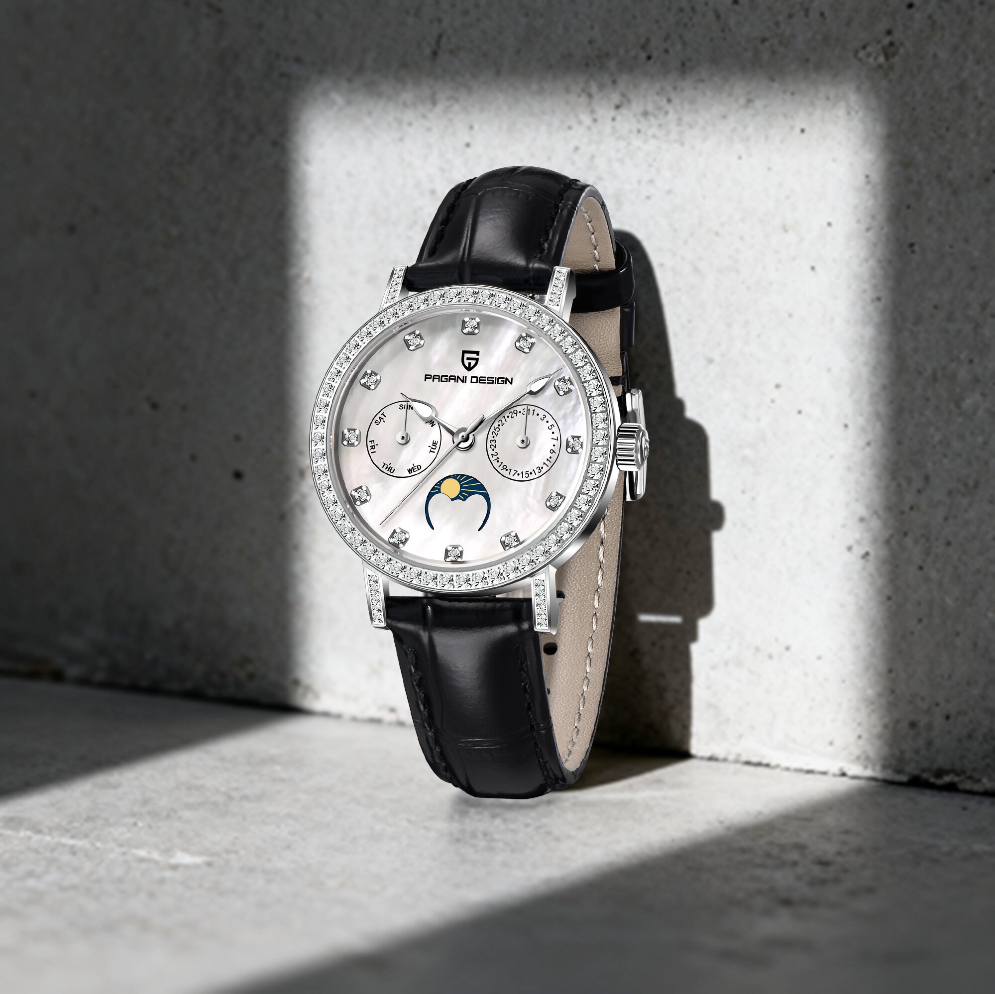 PAGANI DESIGN Elite Luxury Lad - Luxury Watch Moon Phase recension och pris