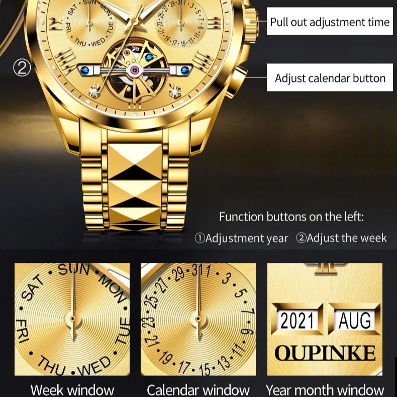 OUPINKE Tourbillon Couple Watc - Luxury Watch Time recension och pris