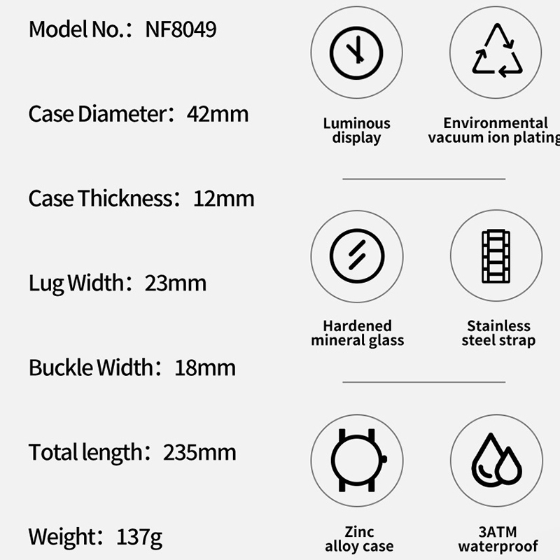 NAVIFORCE Watches For Men Quar - Field Watch Military recension och pris
