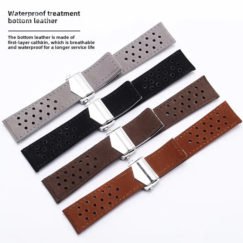 Genuine Leather Watch Strap fo - Tag Heuer Is Luxury Watch recension och pris