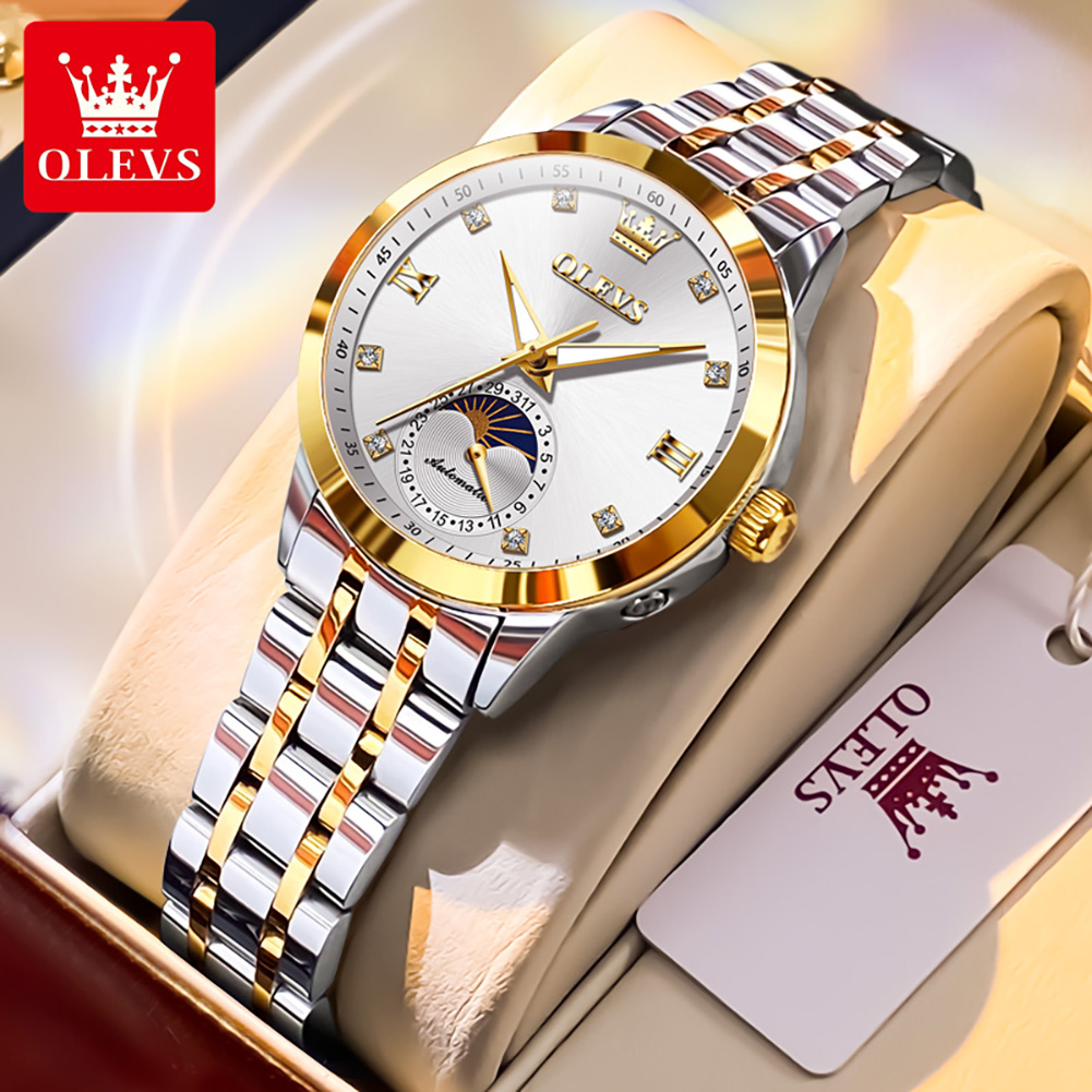 OLEVS 7041 Elegance Moon Phase - Luxury Watch Moon Phase recension och pris