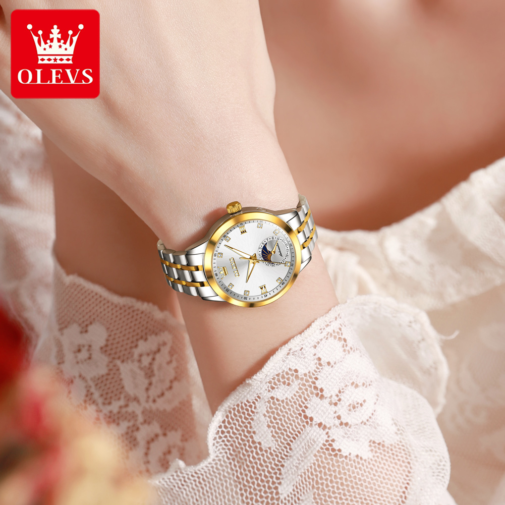 OLEVS 7041 Elegance Moon Phase - Luxury Watch Moon Phase recension och pris
