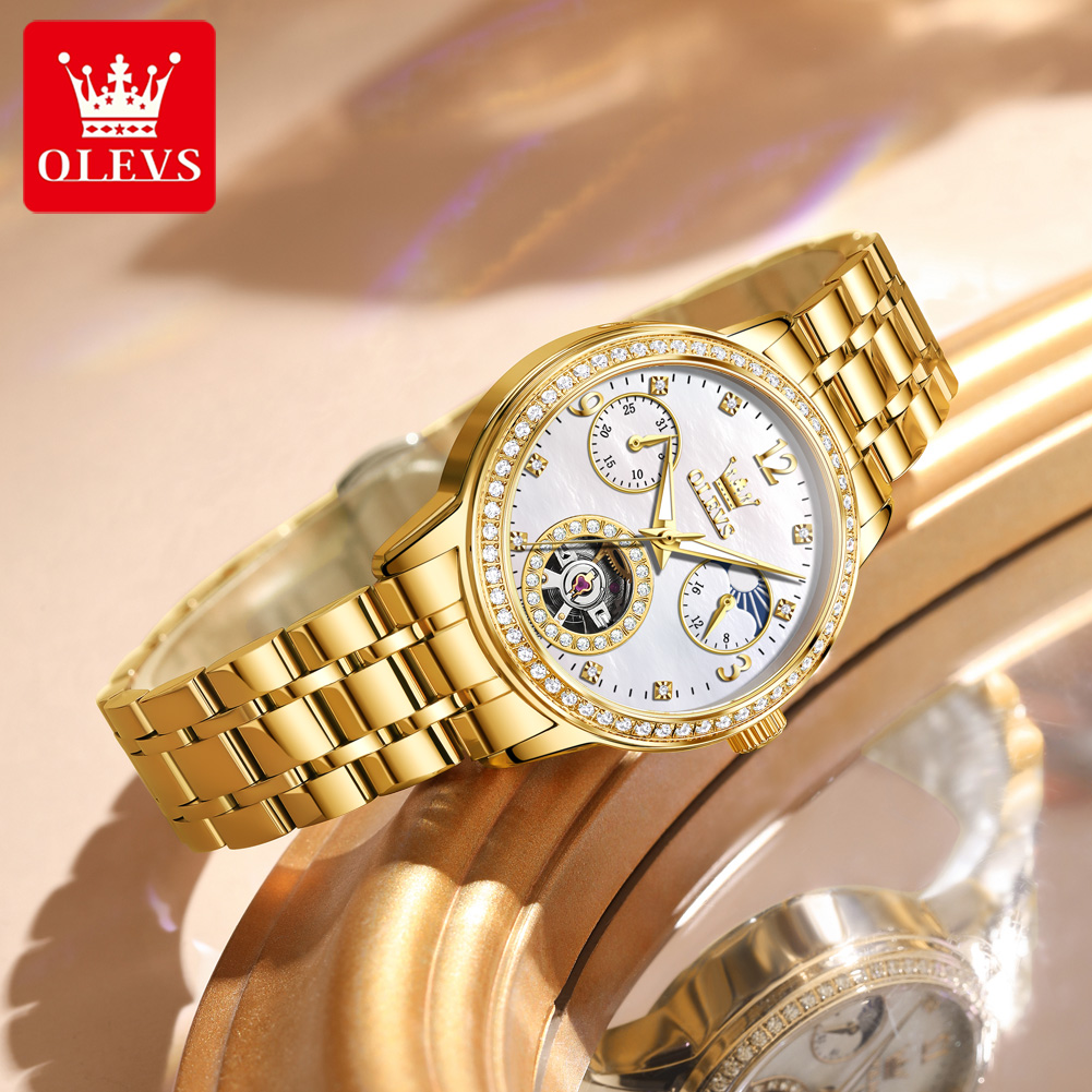 OLEVS 6750 Automatic Woman Wat - Luxury Watch Moon Phase recension och pris