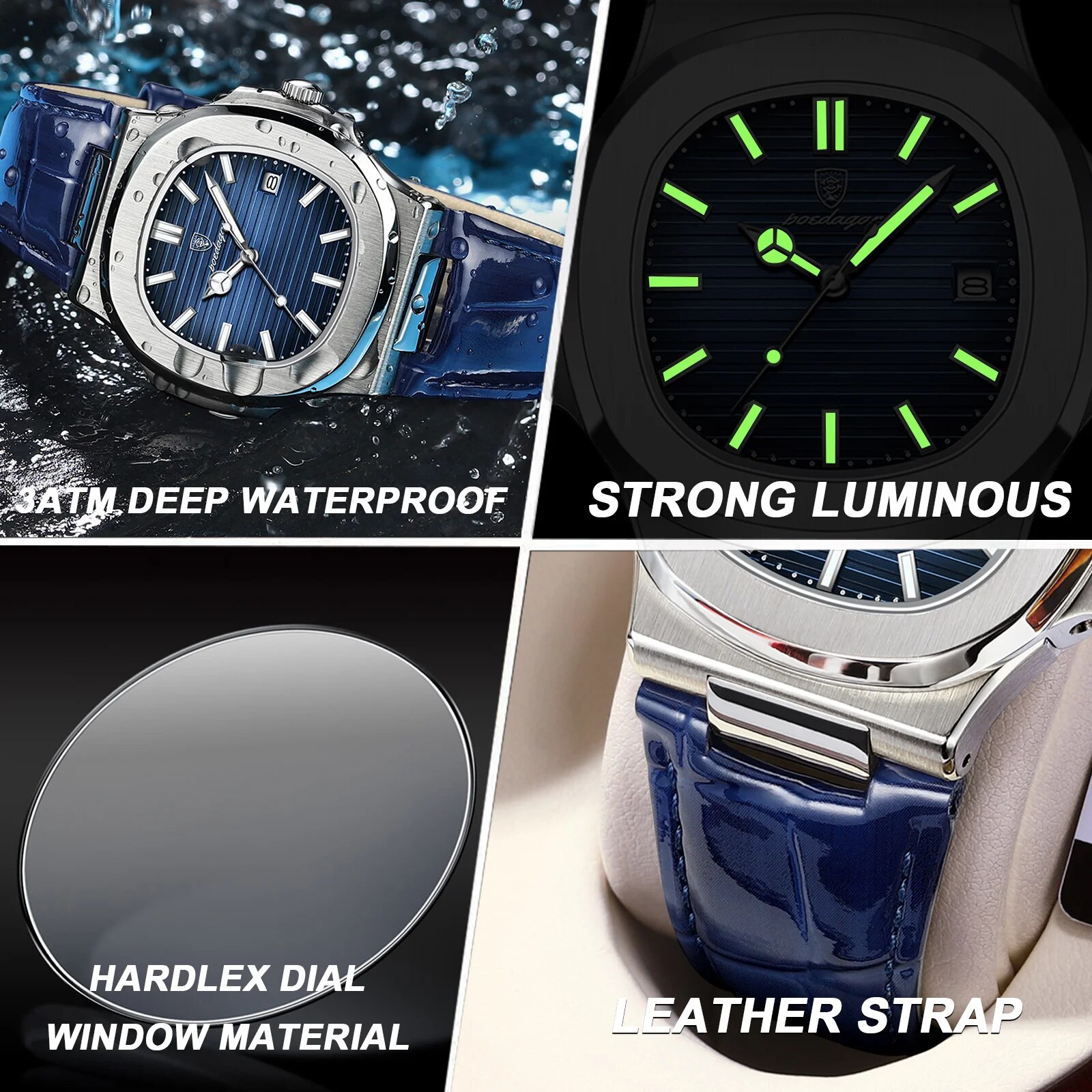 POEDAGAR Top Luxury Square Man - Luxury Watch Top 10 recension och pris