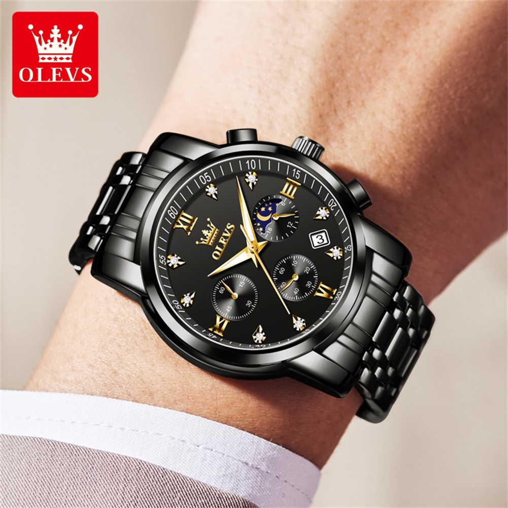 OLEVS Popular men's watches st - Luxury Watch Moon Phase recension och pris