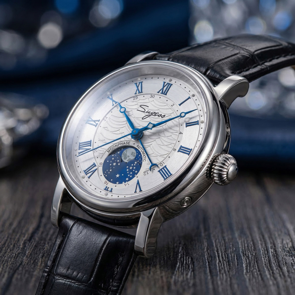 Sugess Watches for Men Automat - Moonphase Complication Watch recension och pris