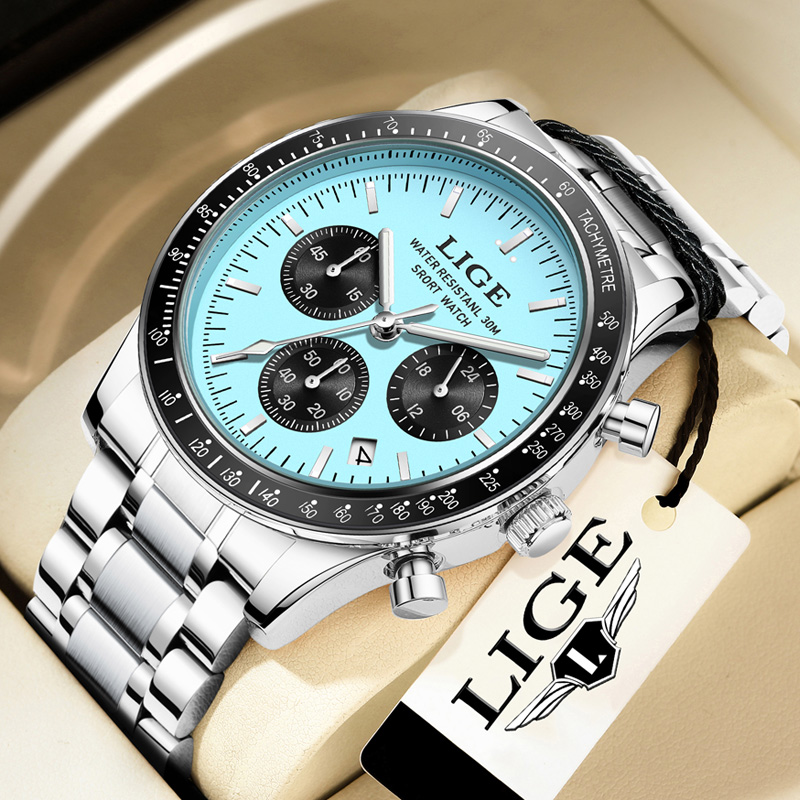 LIGE Top Brand Luxury New Men  - Luxury Watch Top 10 recension och pris