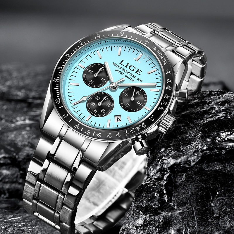 LIGE Top Brand Luxury New Men  - Luxury Watch Top 10 recension och pris
