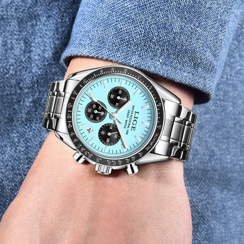 LIGE Top Brand Luxury New Men  - Luxury Watch Top 10 recension och pris
