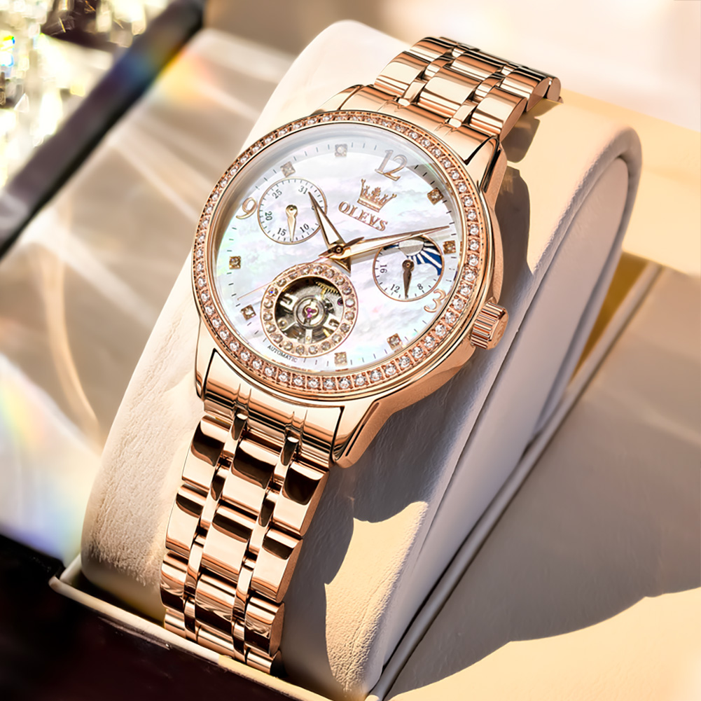OLEVS Women's Watches Top Bran - Luxury Watch Moon Phase recension och pris