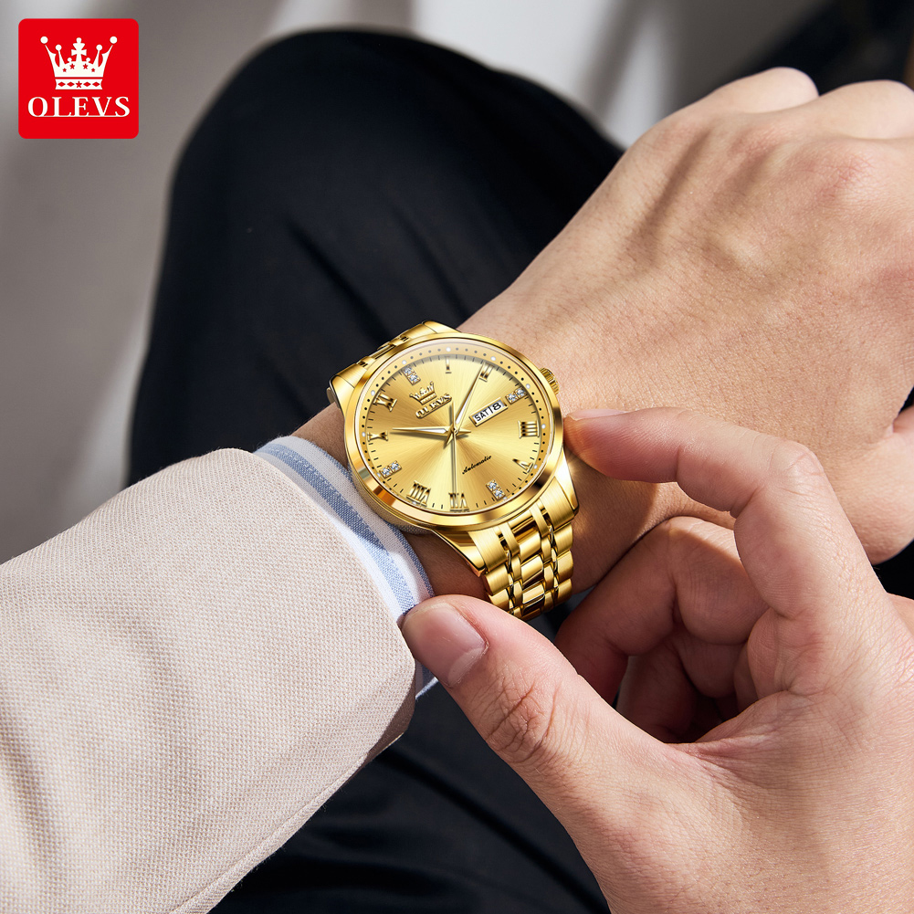 OLEVS Business Gold Mens Watch - Luxury Watch On Sale recension och pris