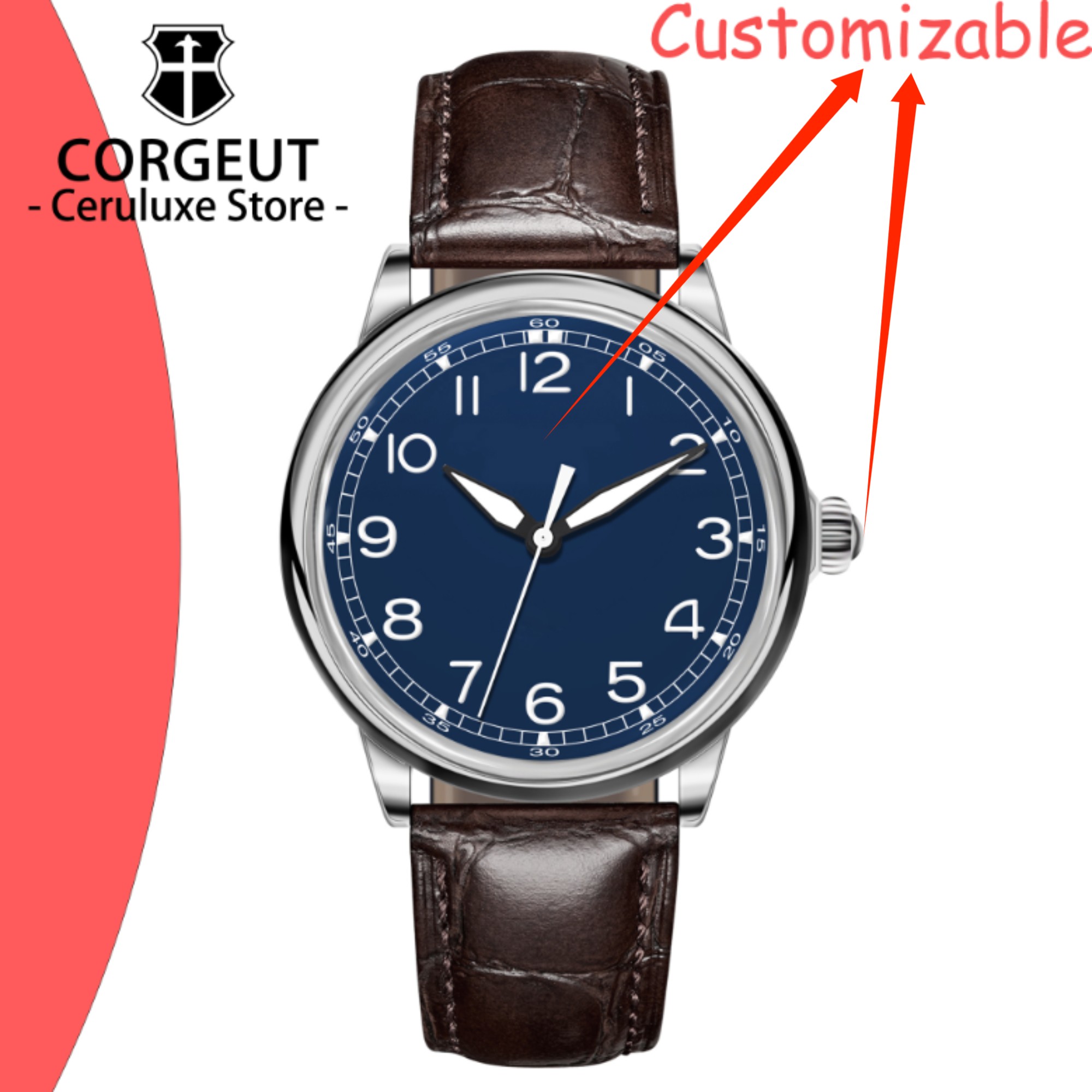 CUSTOM Logo 41mm MIYOTA8215 Au - Luxury Watch Logos recension och pris