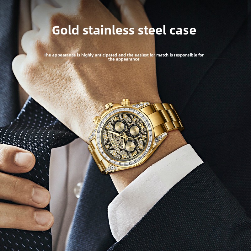 Stainless Steel New Gold Six-H - Moonphase Complication Watch recension och pris