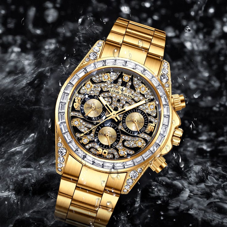 Stainless Steel New Gold Six-H - Moonphase Complication Watch recension och pris