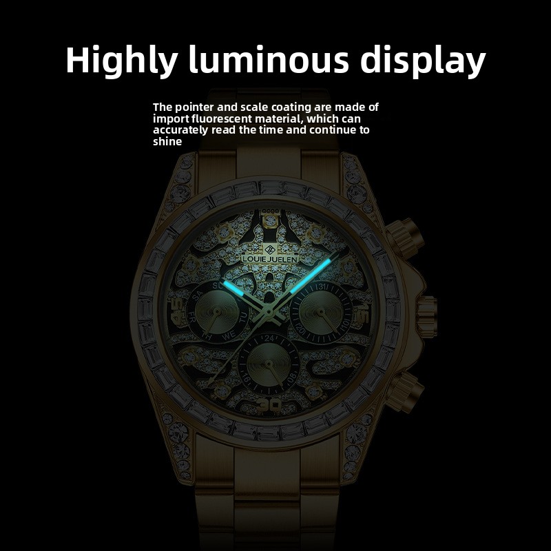 Stainless Steel New Gold Six-H - Moonphase Complication Watch recension och pris