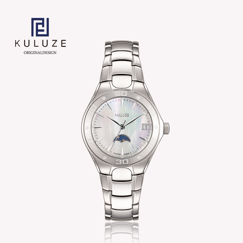 KULUZE Titanium Lady Watch Swi - Luxury Watch Moon Phase recension och pris
